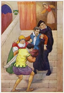 Ilustrace k Donu Quijotovi (barevná litografie) od Harry George Theaker
