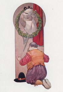 Ilustrace k Donu Quijotovi (barevná litografie) od Harry George Theaker