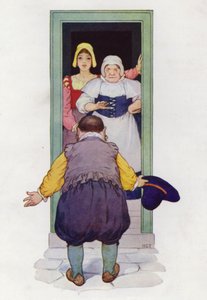 Ilustrace k Donu Quijotovi (barevná litografie) od Harry George Theaker