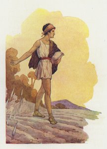 Jáson zasel dračí zuby (barevná litografie) od Harry George Theaker
