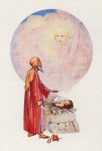"Nevkládej ruku na chlapce" (barevná litografie) od Harry George Theaker