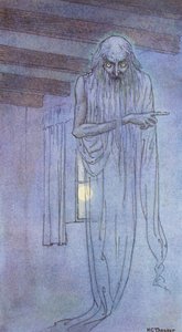 Duch (barevná litografie) od Harry George Theaker