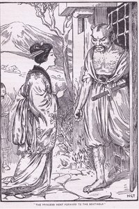 Princezna šla dopředu ke strážcům (litografie) od Harry George Theaker
