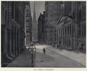 Wall Street o půlnoci (litho) od Harry Grant Dart