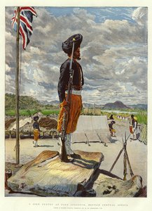 Sikhská hlídka ve Fort Johnston, Britská střední Afrika