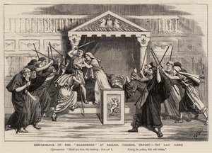 Představení Agamemnona na Balliol College v Oxfordu, Poslední scéna od Harry Hamilton Johnston