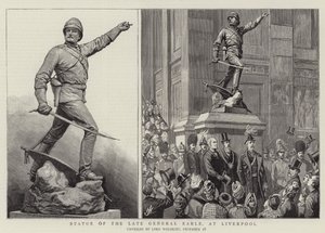 Socha zesnulého generála Earla v Liverpoolu od Harry Hamilton Johnston