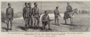 Nepokoje v Jižní Africe, Muži z osobního strážce pana Osbornea, britského rezidentního komisaře v Zulu Native Reserve Territory od Harry Hamilton Johnston