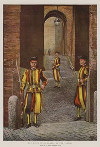 Papežské švýcarské gardy ve Vatikánu (chromolitho) od Harry Hamilton Johnston