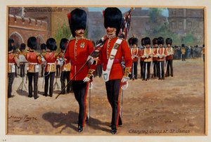 The Coldstream Guards Changing Guards v St James, circa 1905