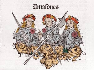 Amazonky v „Liber Chronicarum“ od Hartmanna Schedela vytištěné v Norimberku v roce 1493. od Hartmann Schedel