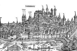 Nurnburský pohled v 15. století od Hartmann Schedel