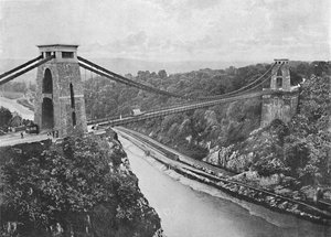 Visutý most Clifton, c1896