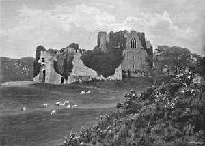Hrad Oystermouth, Mumbles, c1896