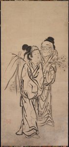 Pár, konec 1500. od Hasegawa Soen