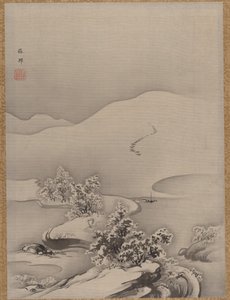 Lake and Causeway, ca. 1885-89. od Hashimoto Gaho