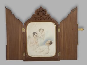 Císař Nicholas I. na smrtelné posteli, 1855 od Hau