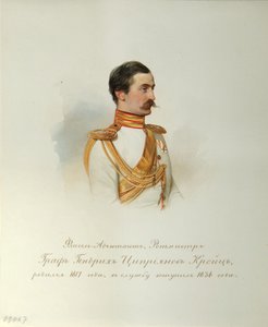 Portrét hraběte Heinricha Cyprianoviče von Kreutz z alba císařské koňské gardy, 1846-1849 od Hau