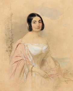 Portrét hraběnky Marie von Tattenbach, rozené von Lion, 1840.