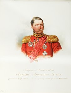 Portrét generála Antona Antonoviče von Essen 1797-1863 Z alba císařské koňské gardy, 1846-1849 od Hau