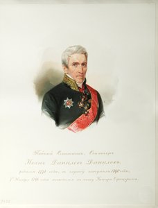 Portrét Ivana Daniloviče Danilova 1770-1852 Z alba císařské koňské gardy, 1846-1849