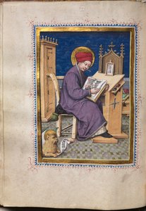 Evangelijní kniha s evangelijními portréty: Svatý Marek, c. 1480.
