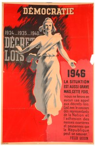 Francouzský prodemokratický plakát, 1946 od Havas