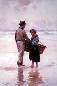 Breton Fisherchildren od Hector Caffieri