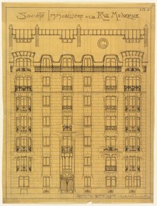 Design pro fasádu Societé Immobilière de la Rue Modern, č. 6 od Hector Guimard