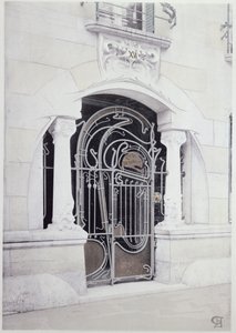 Vstup do ilustrace „Castel-Beranger“ z knihy Hectora Guimarda (1867-1942) od Hector Guimard