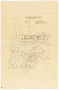 Plan, Project de Lotnement, rue Gros a rue de la Fontaine, Paříž od Hector Guimard