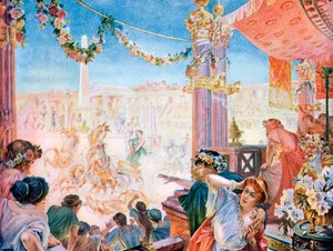 Cirkus Nero nebo Cirkus Caligula, Řím, 1901. od Heilbronn