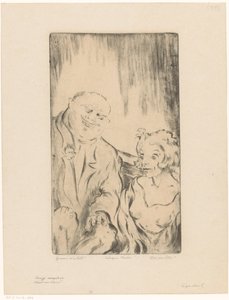 Ovce a prase (původní název na objektu) Muž a žena (název seriálu) od Hein von Essen (signed by artist)