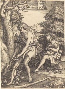 Adam a Eva v práci od Heinrich Aldegrever