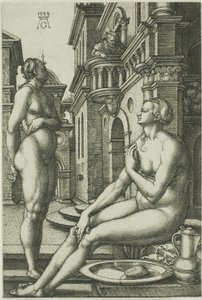 Batsheba v Bath od Heinrich Aldegrever