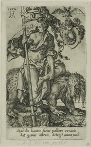 Závist, od Neřestí od Heinrich Aldegrever