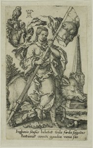 Obžerství, z Vices od Heinrich Aldegrever