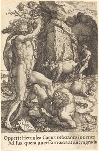 Hercules Killing Cacus, 1550. od Heinrich Aldegrever