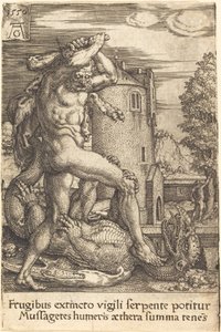 Herkules zabije draka, 1550. od Heinrich Aldegrever