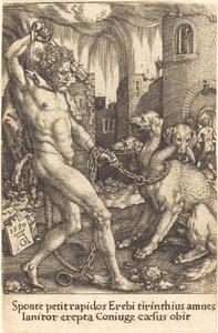 Herkules a Cerberus, 1550. od Heinrich Aldegrever