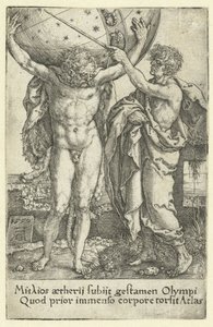 Herkules a Atlas Labors of Hercules (název série) od Heinrich Aldegrever