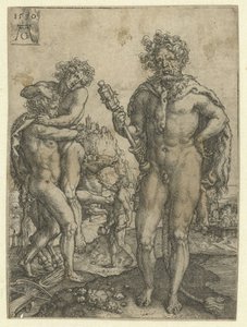 Herkules porazí Antaea Labors of Hercules (název série) od Heinrich Aldegrever