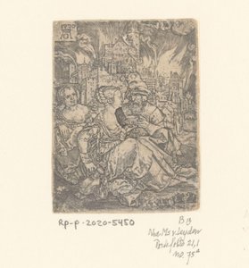 Lot a jeho dcery od Heinrich Aldegrever