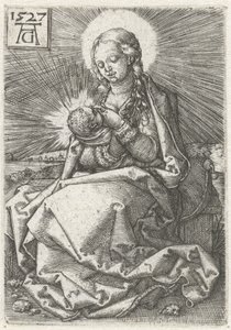 Madonna s dítětem na prsou od Heinrich Aldegrever
