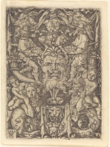 Ornament s maskou, 1549. od Heinrich Aldegrever