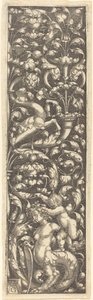 Ornament s dítětem na zádech sfingy, 1535. od Heinrich Aldegrever