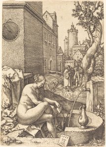 Susanna překvapená dvěma staršími, 1555. od Heinrich Aldegrever