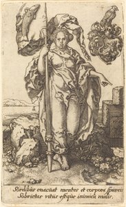Mírnost, 1552. od Heinrich Aldegrever