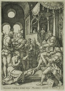 Šalamounův soud od Heinrich Aldegrever
