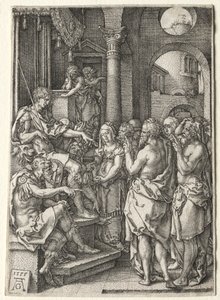 Příběh Susanny: Susanna obviněná z cizoložství, 1555. od Heinrich Aldegrever